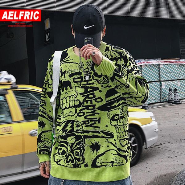 aelfric hip hop funny graffiti knitted pullover mens 2019 harajuku autumn winter fashion streetwear male casual sweater outwear, White;black
aelfric hip hop funny graffiti knitted pullover mens 2019 harajuku autumn winter fashion streetwear male casual sweater outwear, White;black