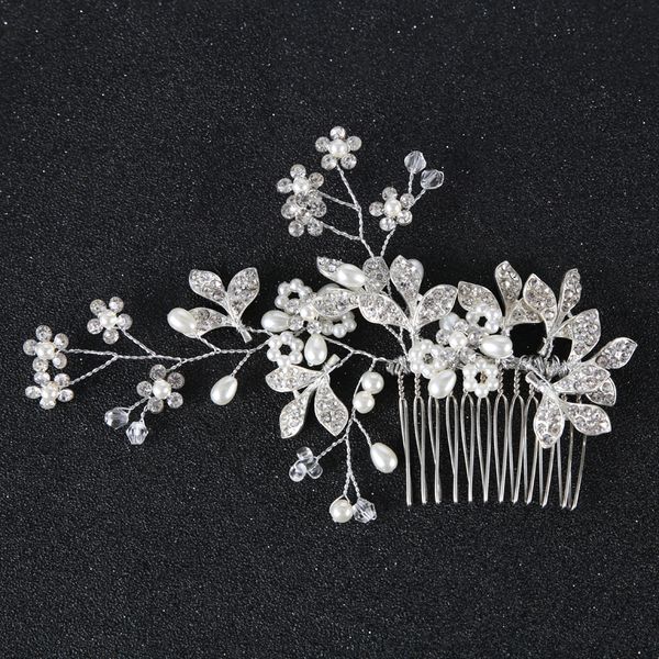 pearl flower leaf hair jewelry accessories alloy wedding hair ornament headdress decoration silver rhinestone comb, Golden;white
pearl flower leaf hair jewelry accessories alloy wedding hair ornament headdress decoration silver rhinestone comb, Golden;white