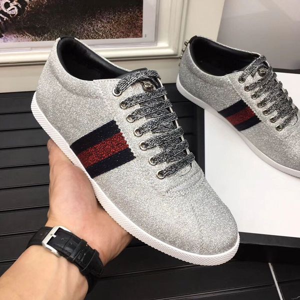 glitter luxury silver designer shoes real leather paris ace embroidered men casual shoes gold designer shoes sneakers for women, Black
glitter luxury silver designer shoes real leather paris ace embroidered men casual shoes gold designer shoes sneakers for women, Black