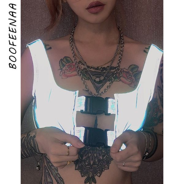 boofeenaa hollow out buckle reflective crop streetwear rave festival summer sleeveless tank women c87-h94, White
boofeenaa hollow out buckle reflective crop streetwear rave festival summer sleeveless tank women c87-h94, White