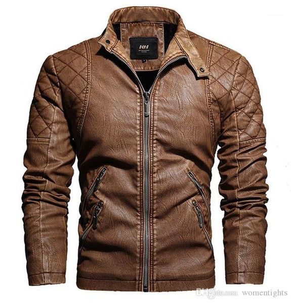 mulit zipper pockets stand collar mens leather outerwears casual males clothing panelled mens designer leather coats fashion, Black
mulit zipper pockets stand collar mens leather outerwears casual males clothing panelled mens designer leather coats fashion, Black