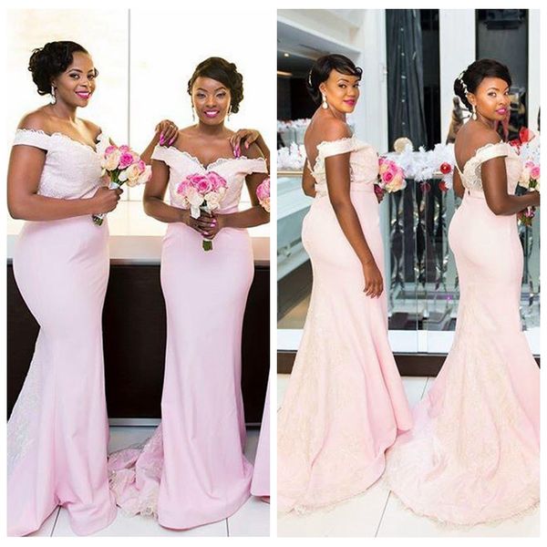 off shoulder lace appliques slim mermaid bridesmaids dresses 2021 customized long honor of maid formal robe de soiree women plus size, White;pink
off shoulder lace appliques slim mermaid bridesmaids dresses 2021 customized long honor of maid formal robe de soiree women plus size, White;pink