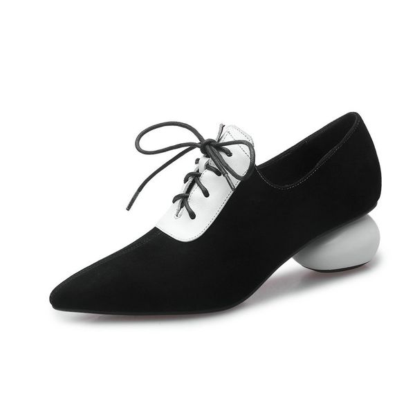 genuine leather high heels brand fashion casual women heel shoes british style women heels shoes, Black
genuine leather high heels brand fashion casual women heel shoes british style women heels shoes, Black