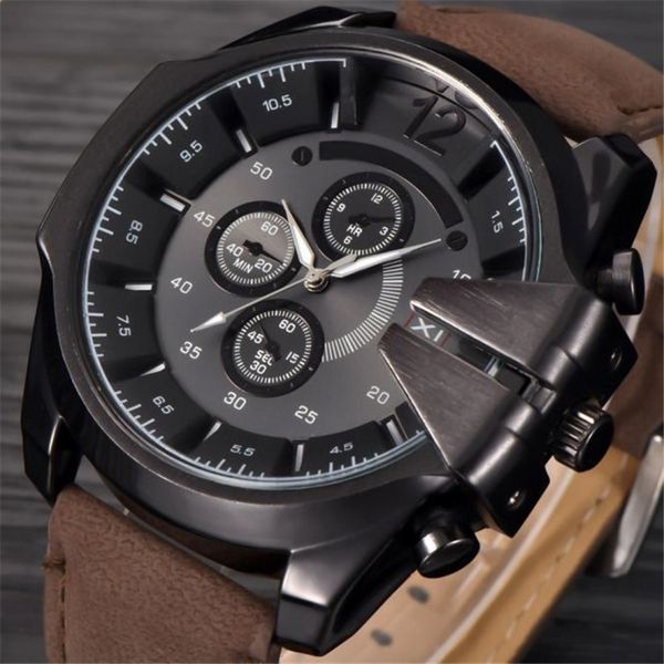 mens big watches men leather gold quartz wrist watch men army unique designer watches erkek saat relogio masculino, Slivery;brown
mens big watches men leather gold quartz wrist watch men army unique designer watches erkek saat relogio masculino, Slivery;brown