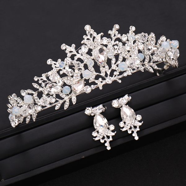 trendy handmade beaded crystal silver queen wedding crown princess tiara headwear dress bride wedding hair accessories crown, Golden;white
trendy handmade beaded crystal silver queen wedding crown princess tiara headwear dress bride wedding hair accessories crown, Golden;white