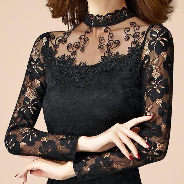 wholesale-new fashion women lace long sleeve turtleneck thin t-shirt female spring autumn pullover black white 1
wholesale-new fashion women lace long sleeve turtleneck thin t-shirt female spring autumn pullover black white 1