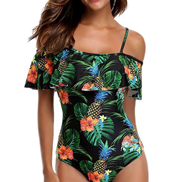 2019 new female split suit biquini womens one piece bandage push-up padded ruffle swimwear 30#, White
2019 new female split suit biquini womens one piece bandage push-up padded ruffle swimwear 30#, White