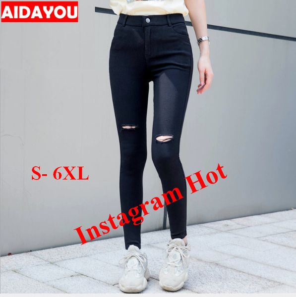 ripped jeans leggings womens plus size good stretchy 5xl leggings jeans korea style motorcyle pants with hole japanese ouc362a, Blue
ripped jeans leggings womens plus size good stretchy 5xl leggings jeans korea style motorcyle pants with hole japanese ouc362a, Blue