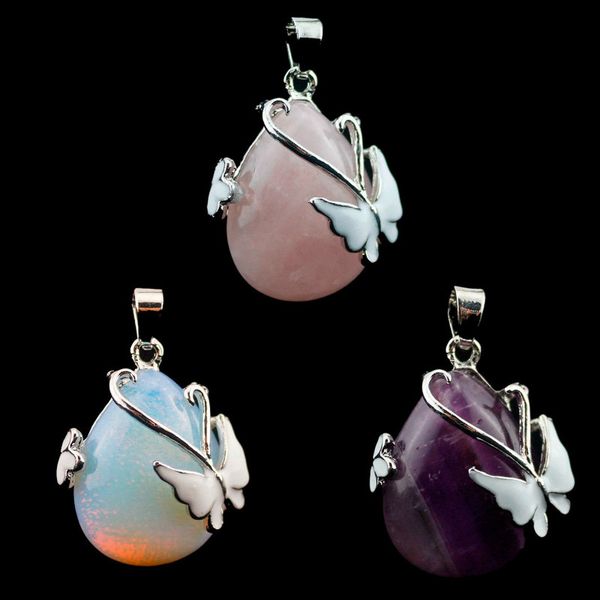 natural stone crystal butterfly pendant ornament charm water drop shape pendant for jewelry making diy necklace accessories, Bronze;silver
natural stone crystal butterfly pendant ornament charm water drop shape pendant for jewelry making diy necklace accessories, Bronze;silver
