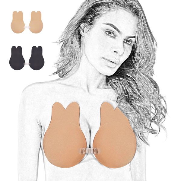 women reusable silicone invisible sports bra self adhesive strapless underwears lift up chest sticker sportswear lingerie, White;black
women reusable silicone invisible sports bra self adhesive strapless underwears lift up chest sticker sportswear lingerie, White;black
