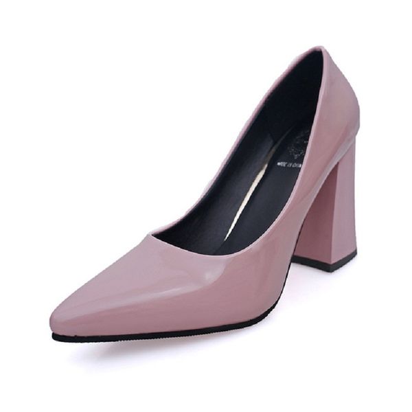 2018 new women's high heels nightclub pointed wild women's single shoes korean version of shallow patent leather work shoes, Black
2018 new women's high heels nightclub pointed wild women's single shoes korean version of shallow patent leather work shoes, Black