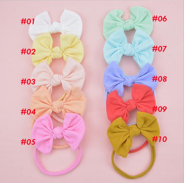 

36pcs/lot 10 colors solid nylon baby headband,nylon headbands for girls newborn baby hair bow headband, Slivery;white