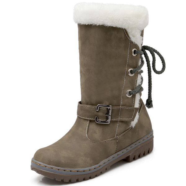 winter thick women's snow boots half belt australia women girl classic faux fur western martin boots buckle ladies shoes 109-1 size 34, Black
winter thick women's snow boots half belt australia women girl classic faux fur western martin boots buckle ladies shoes 109-1 size 34, Black