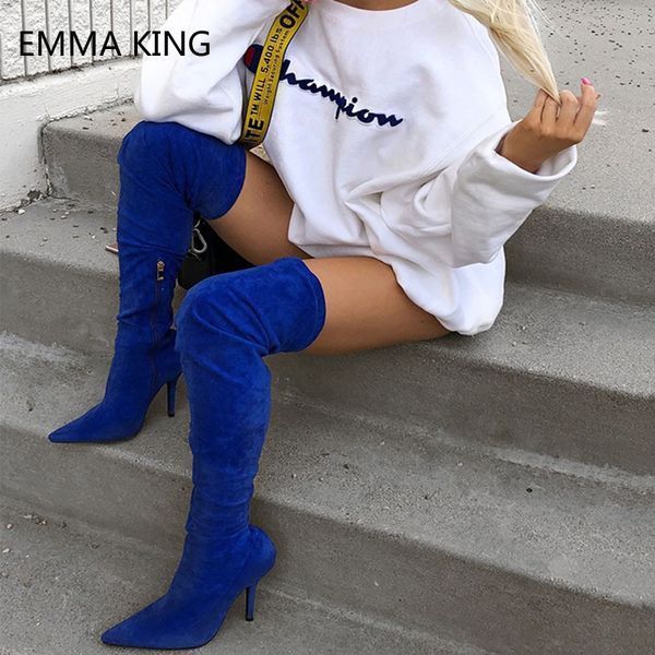 2018 new women blue boots autumn winter ladies fashion high heels ladies over the knee booties shoes suede thigh high long boots, Black
2018 new women blue boots autumn winter ladies fashion high heels ladies over the knee booties shoes suede thigh high long boots, Black