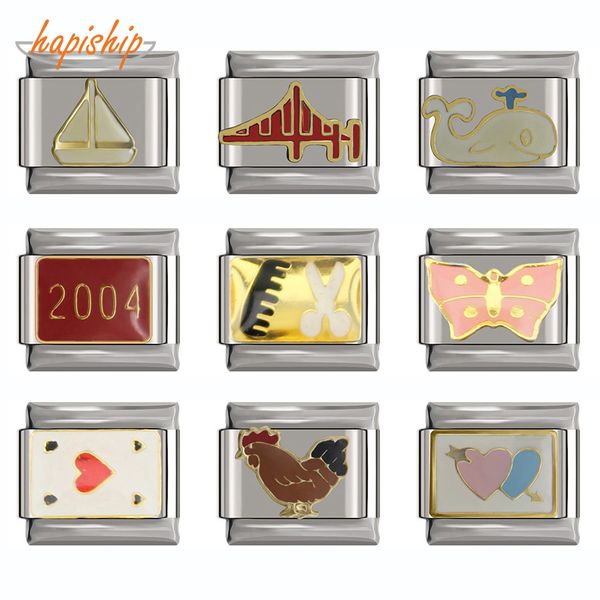 hapiship original daisy heart piano flower butterfly charm links fit 9mm bracelet stainless steel jewelry diy making dj021, Golden;silver
hapiship original daisy heart piano flower butterfly charm links fit 9mm bracelet stainless steel jewelry diy making dj021, Golden;silver