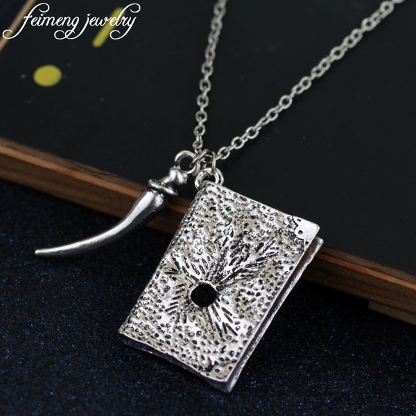 feimeng jewelry magic movie horcrux pendant necklace basilisk fang and tom riddle diary necklace with teeth metal pendant, Silver
feimeng jewelry magic movie horcrux pendant necklace basilisk fang and tom riddle diary necklace with teeth metal pendant, Silver