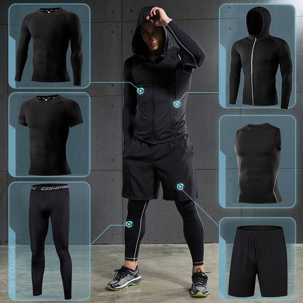 men's running sets gym tight sport clothing basketball training tracksuit fitness jogging sports wear compression sports clothes, Black;blue
men's running sets gym tight sport clothing basketball training tracksuit fitness jogging sports wear compression sports clothes, Black;blue