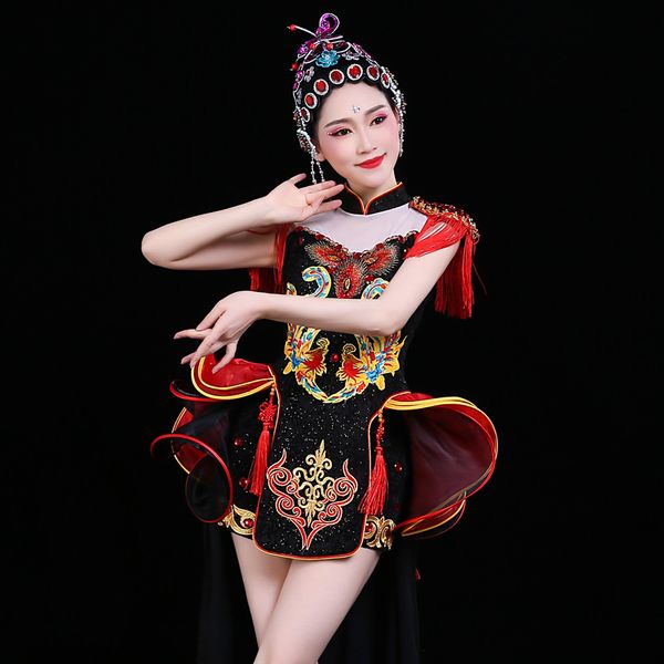 cheongsam singer dance stage wear dj modern performance clothing chinese style pgraphy costumes fan dance outfit, Black;red
cheongsam singer dance stage wear dj modern performance clothing chinese style pgraphy costumes fan dance outfit, Black;red