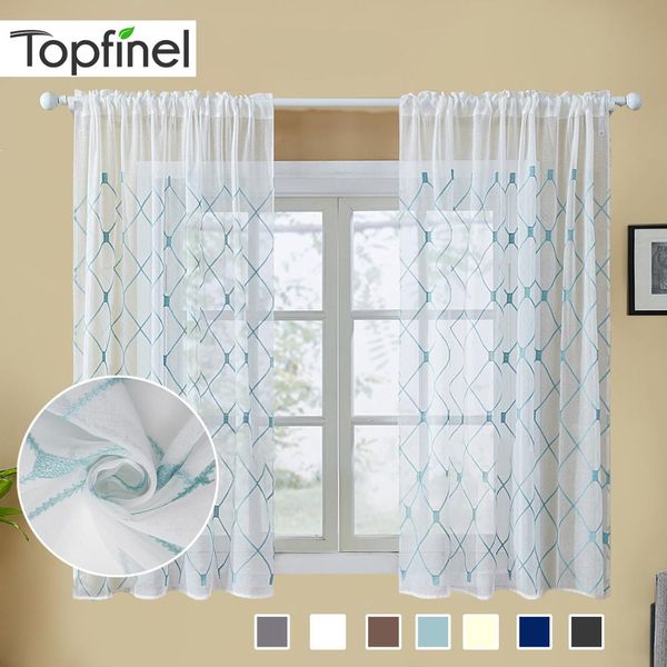 inel geometric decoration modern embroidered sheer curtains voile tulle window short curtains for kitchen living room
inel geometric decoration modern embroidered sheer curtains voile tulle window short curtains for kitchen living room