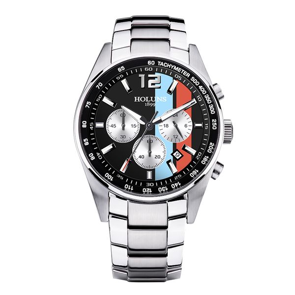 luxury mens watches 41mm chronograph multifunctional stainless steel quartz men's watch super luminous deep waterproof montre de luxe, Slivery;brown
luxury mens watches 41mm chronograph multifunctional stainless steel quartz men's watch super luminous deep waterproof montre de luxe, Slivery;brown