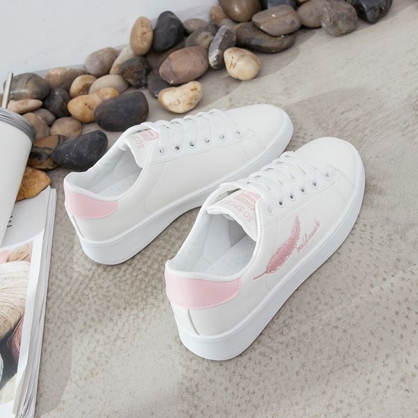 2020 flat casual shoe embroidered leaf white shoes lace-up women's shoes pu leather platform woman vulcanized vg8, Black
2020 flat casual shoe embroidered leaf white shoes lace-up women's shoes pu leather platform woman vulcanized vg8, Black