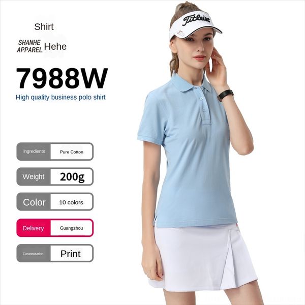 guangzhou warehouse 200g cotton short sleeve polo women's lapel paul shirt advertising shirt print, White
guangzhou warehouse 200g cotton short sleeve polo women's lapel paul shirt advertising shirt print, White