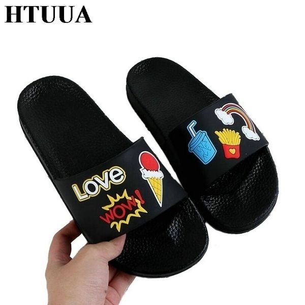 htuua 2020 summer korean ice cream slippers women rubber non-slip indoor/outdoor bathroom home slides beach flip flops sx822, Black
htuua 2020 summer korean ice cream slippers women rubber non-slip indoor/outdoor bathroom home slides beach flip flops sx822, Black