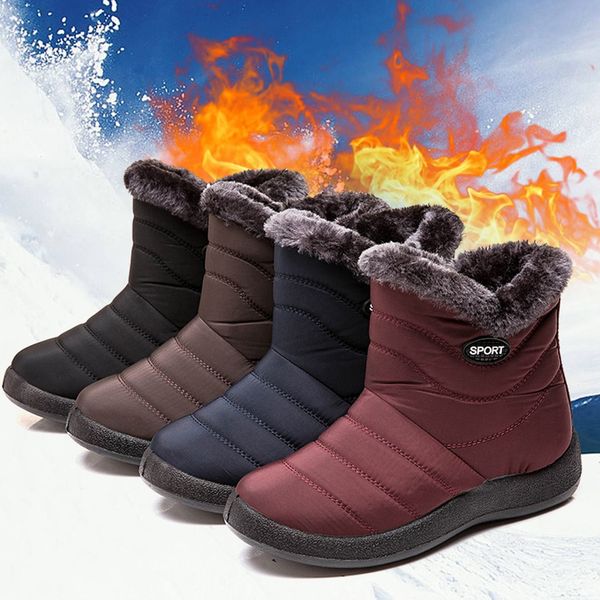 winter boots women warm snow boots flat heels ankle waterproof nylon zipper bootie female platform shoes plus size 35-43, Black
winter boots women warm snow boots flat heels ankle waterproof nylon zipper bootie female platform shoes plus size 35-43, Black