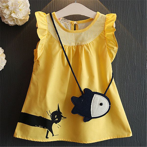 2019 summer new sleeveless round neck cute girl casual fish backpack princess dress, Yellow
2019 summer new sleeveless round neck cute girl casual fish backpack princess dress, Yellow
