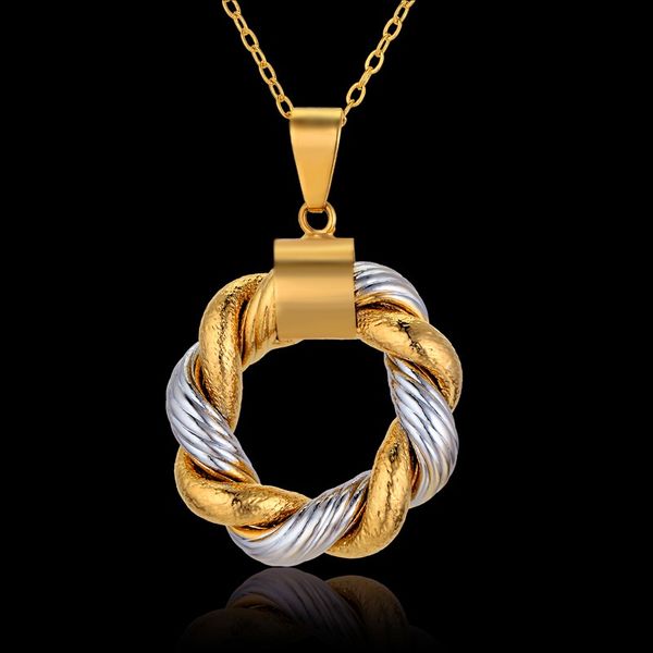 pendant necklaces fashion trendy round twisted necklace charm chain for women two tone gold gifts jewelry accessories, Silver
pendant necklaces fashion trendy round twisted necklace charm chain for women two tone gold gifts jewelry accessories, Silver