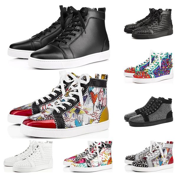 2019 new fashion designer red bottoms shoes studded spikes flats rivet sneakers for men women party lovers casual sneaker size 35-47
2019 new fashion designer red bottoms shoes studded spikes flats rivet sneakers for men women party lovers casual sneaker size 35-47