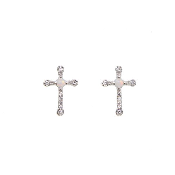 925 sterling silver opal cz stud classic design cross earring for girl women simple jewelry, Golden;silver
925 sterling silver opal cz stud classic design cross earring for girl women simple jewelry, Golden;silver