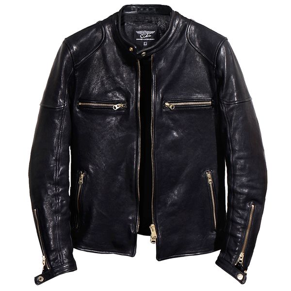 2019 men's ltaly vintage genuine leather jacket washed thick sheepskin leather coat men stand collar clothing male, Black
2019 men's ltaly vintage genuine leather jacket washed thick sheepskin leather coat men stand collar clothing male, Black