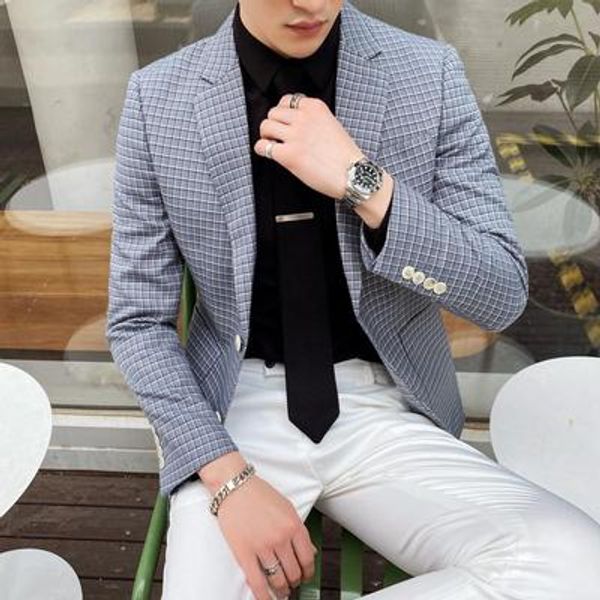spring new british style thin suit business casual jacket korean version of the trend of men's slim and elegant small suit, White;black
spring new british style thin suit business casual jacket korean version of the trend of men's slim and elegant small suit, White;black
