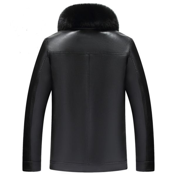 autumn and winter men's pu leather jacket plus velvet thick lapels leather jacket casual loose middle-aged, Black
autumn and winter men's pu leather jacket plus velvet thick lapels leather jacket casual loose middle-aged, Black