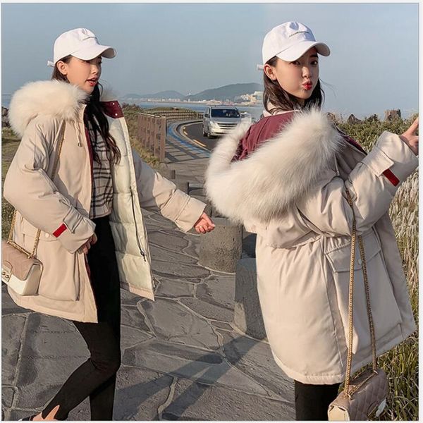 2019 new women winter coat fat son wearing overcoat coat with hoodie fur parka female downs cats clothing 222, Black
2019 new women winter coat fat son wearing overcoat coat with hoodie fur parka female downs cats clothing 222, Black