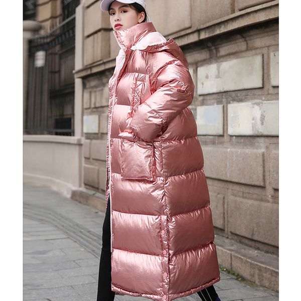women long down jackets hooded parka winter outerwear warm 2019 fashion bright silver cotton coat female loose padded overcoat, Black
women long down jackets hooded parka winter outerwear warm 2019 fashion bright silver cotton coat female loose padded overcoat, Black
