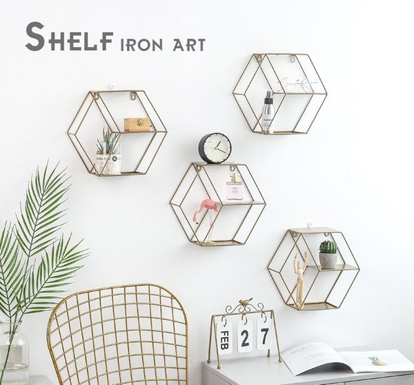 the latest creative designer european-style ins ornaments iron hexagonal grid wall rack living room bedroom background wall decorative rack
the latest creative designer european-style ins ornaments iron hexagonal grid wall rack living room bedroom background wall decorative rack