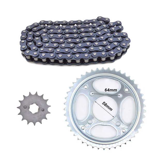motorcycle front rear sprocket chain 428h 120l 15t/45t for wh125-11 sdh125-51 cbf125 cbf 125
motorcycle front rear sprocket chain 428h 120l 15t/45t for wh125-11 sdh125-51 cbf125 cbf 125