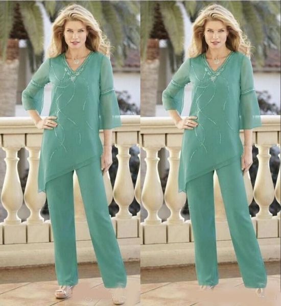 charming chiffon sheath mother of the bride pant suits cusotm made v neck with long sleeves sequins formal women dresses, Black;red
charming chiffon sheath mother of the bride pant suits cusotm made v neck with long sleeves sequins formal women dresses, Black;red