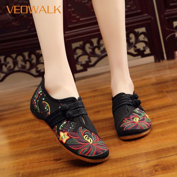 veowalk chinese flower embroidered women comfort canvas ballet flats vintage old beijing shoes for ladies costume ballerinas, Black
veowalk chinese flower embroidered women comfort canvas ballet flats vintage old beijing shoes for ladies costume ballerinas, Black