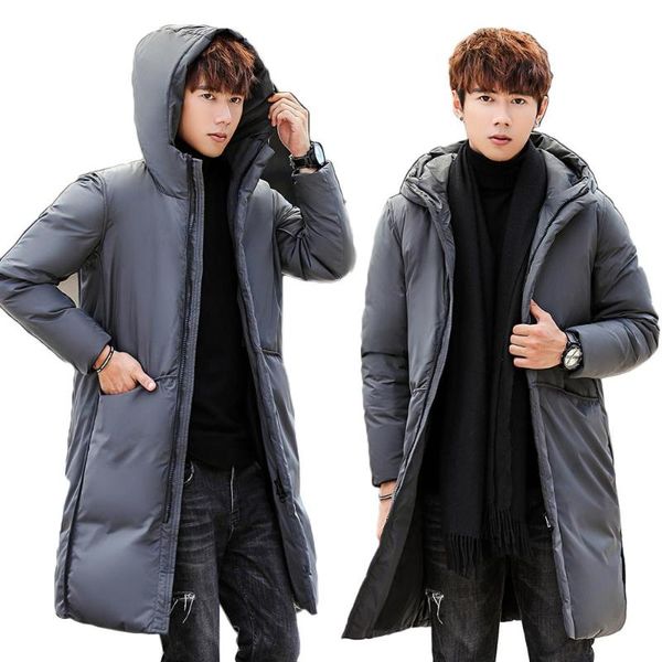 men brand winter long thick parkas white duck down jacket coat men's hooded outwear windproof jacket parka men, Black
men brand winter long thick parkas white duck down jacket coat men's hooded outwear windproof jacket parka men, Black