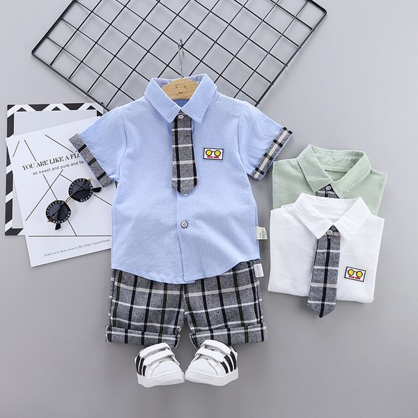 infant clothing for baby short sleeve shirt & plaid casual pants suit boys clothing 2pcs set cotton outfits suit, White
infant clothing for baby short sleeve shirt & plaid casual pants suit boys clothing 2pcs set cotton outfits suit, White
