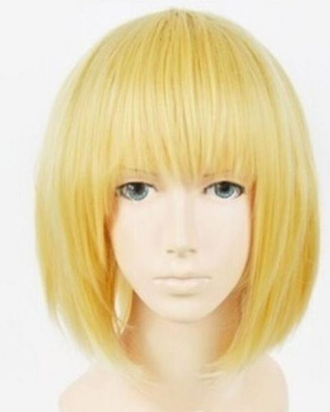 wig japan anime attack on titan armin arlart short dark blonde cosplay wig, Black;brown
wig japan anime attack on titan armin arlart short dark blonde cosplay wig, Black;brown