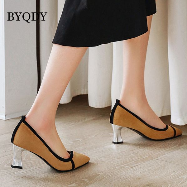 byqdy pointed toe thick heel pumps woman flock high heels female pumps lady office shoes spring autumn ladies heels footwear, Black
byqdy pointed toe thick heel pumps woman flock high heels female pumps lady office shoes spring autumn ladies heels footwear, Black