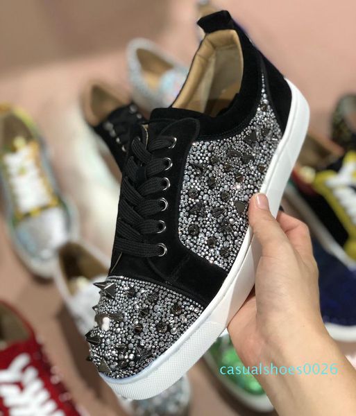 2020 classic sneaker latest low spikes mens trainers flat junior spike shoes 100% real leather wedding party shoes c26, Black
2020 classic sneaker latest low spikes mens trainers flat junior spike shoes 100% real leather wedding party shoes c26, Black