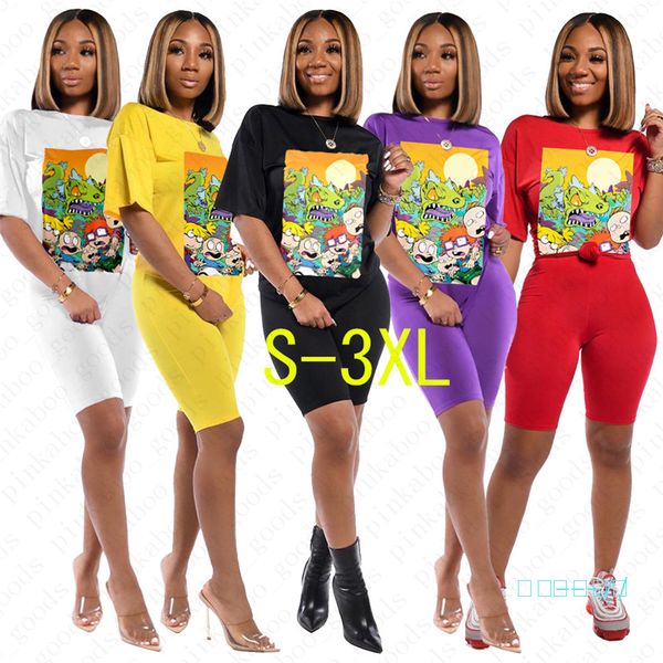 women summer designer tracksuit cartoon print two piece set bodycon biker shorts and short sleeve t shirt casual sportswear outfit d5609, Gray
women summer designer tracksuit cartoon print two piece set bodycon biker shorts and short sleeve t shirt casual sportswear outfit d5609, Gray