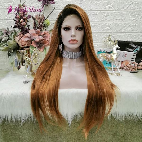 synthetic wigs pinkshow brown golden for women long lace front wig straight hair heat resistant fiber dark root daily, Black
synthetic wigs pinkshow brown golden for women long lace front wig straight hair heat resistant fiber dark root daily, Black