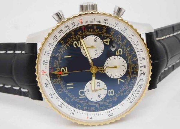 men's luxury products quality asia 7750 valjoux working chronograph blue dial white watches leather strap mens bi-directional watch 202, Slivery;brown
men's luxury products quality asia 7750 valjoux working chronograph blue dial white watches leather strap mens bi-directional watch 202, Slivery;brown