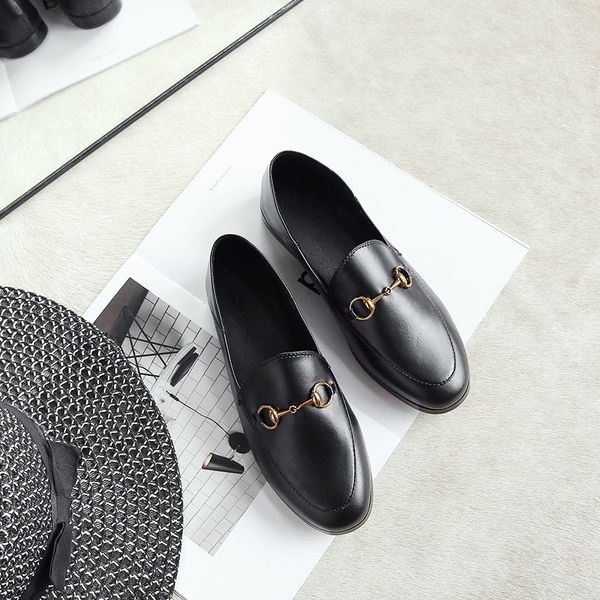 2019 spring new single shoes horse bit lazy casual beanie shoes two small loafers single women, Black
2019 spring new single shoes horse bit lazy casual beanie shoes two small loafers single women, Black